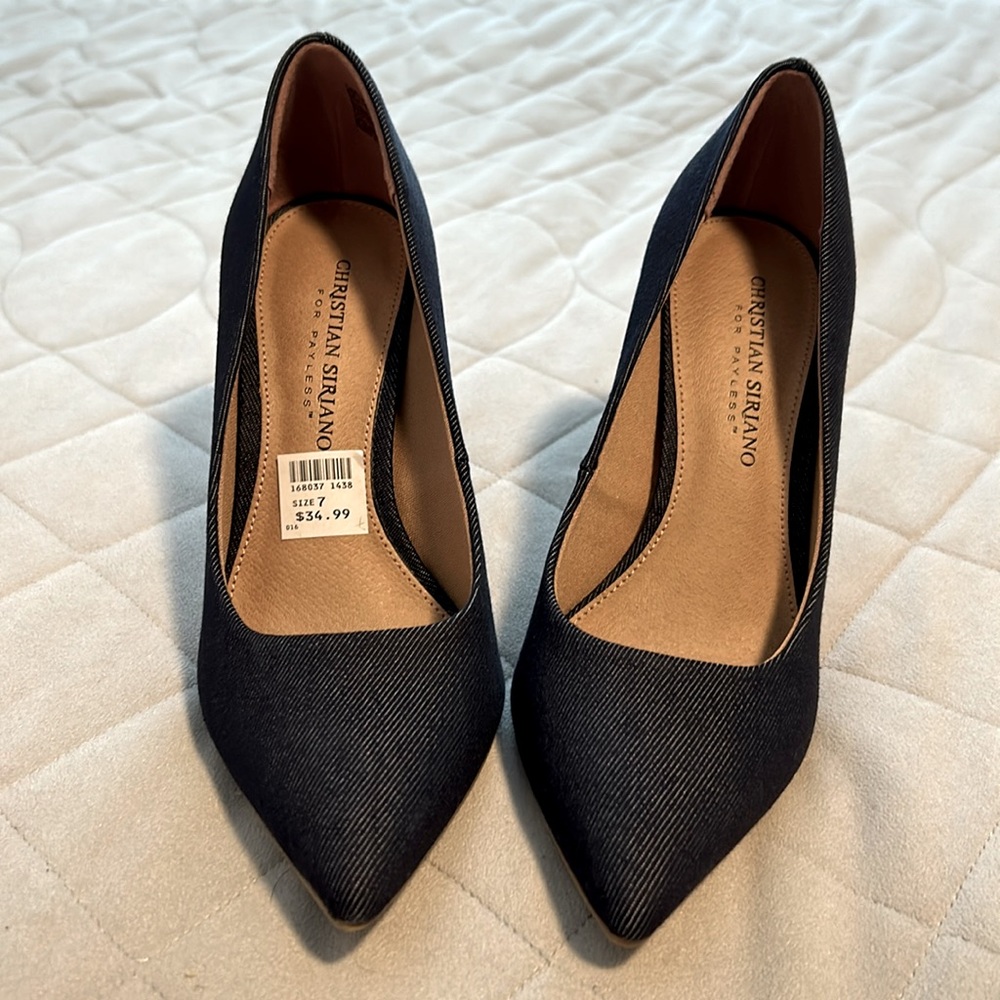 NWT Denim Christian Siriano Pumps Size 7